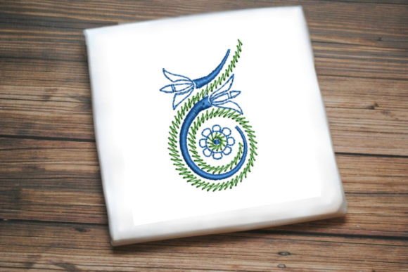 Beautiful Green Blue Flowers Embroidery Review