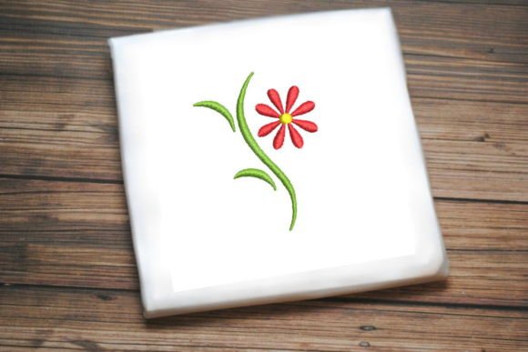 Delicate Red Flower Embroidery Review for Apparel
