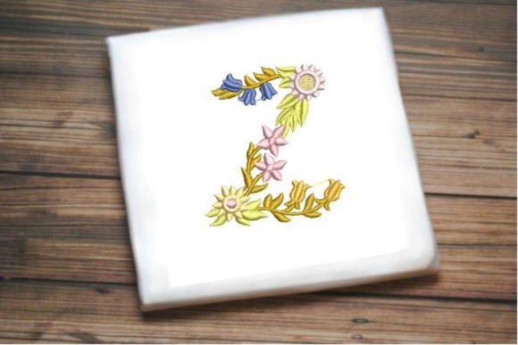 Letter Z in Beautiful Flower Review for Boutique Apparel