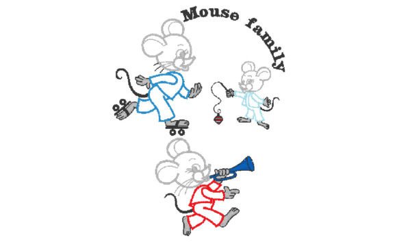 Mouse Family: A Charming Embroidery Design Review