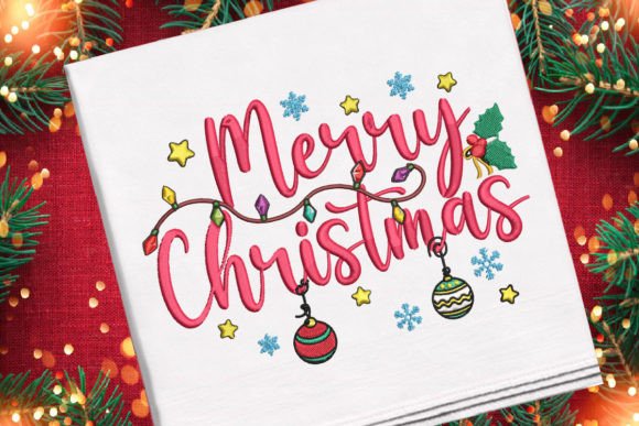 Review: Merry Christmas Lights Embroidery Design