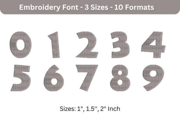Reviewing Minnie Font 0 to 9 for Seasonal Embroidery